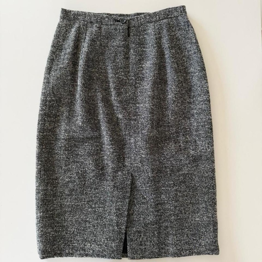 Talbots Wool Pencil Skirt Womens 4 Gray Made In Italy Lined